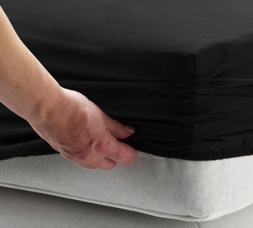 AKCIÓ! Jersey lepedő EKONOM 90x200 cm fekete (2)