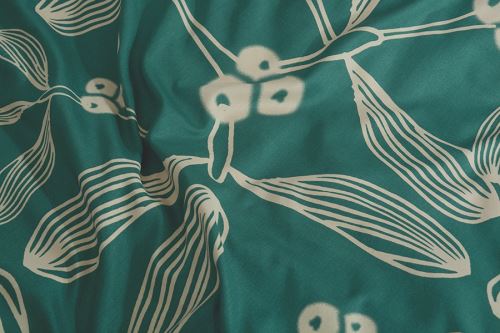 Ágyneműhuzat mikroszatén hosszított VISKA zöld (5)