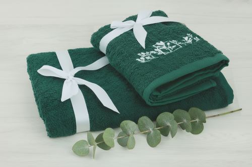 Törölköző és fürdőlepedő szett LIPTO zöld