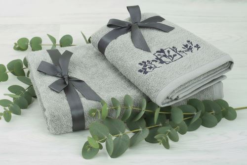 Törölköző és fürdőlepedő szett LIPTO világosszürke