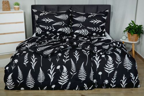 Krepp ágyneműhuzat mikro BASIC SARKA fekete