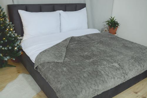 Mikroflanel takaró MODA sötétszürke 150x200 cm (2)