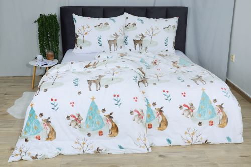 Karácsonyi Ágyneműhuzat mikroplüss ERDEI ÁLLATOK
