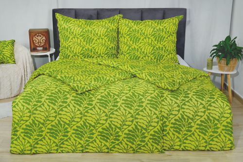 Mikroszálas ágyneműhuzat pamuthatású 4 részes LONA olajbogyó