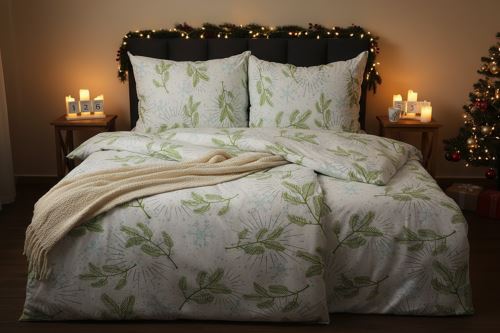 Téli Pamut ágyneműhuzat BASIC MENDA fehér