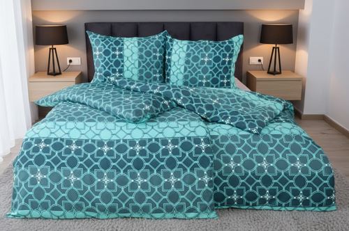 Téli Ágyneműhuzat mikroszatén AKABA türkiz