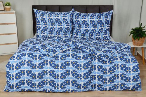 Pamut ágyneműhuzat BASIC 4 részes ANEMA kék