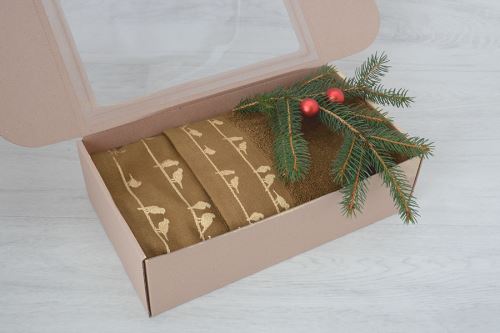 Ajándékcsomagok Törölköző és fürdőlepedő HELIX barna