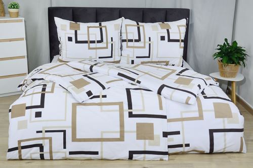 Flanel mikro ágyneműhuzat 4 részes BILETA barna