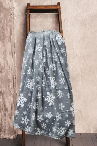 HÓPEHELY szürke mikro takaró HÓPEHELY szürke mikro takaró