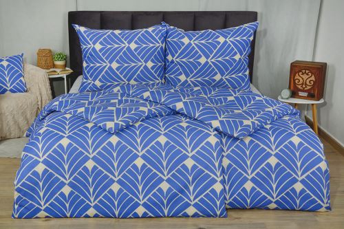 Krepp ágyneműhuzat PLUS RENESA kék