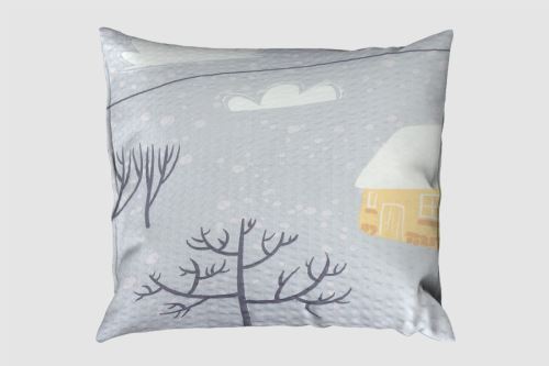 Krepp párnahuzat PLUS 40x40 cm szürke