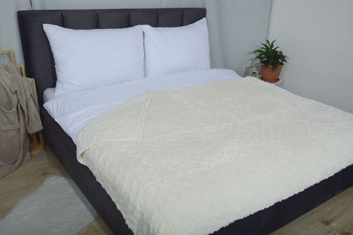 Mikroflanel takaró MODA tejszínes 150x200 cm (1)