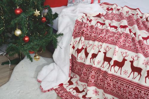 Kétoldalas takaró SZARVAS piros