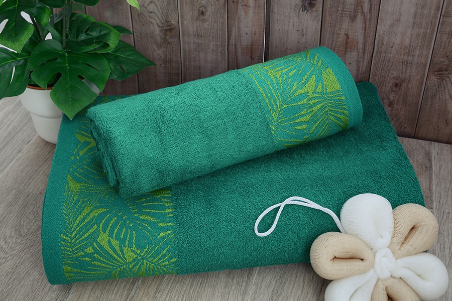 Bambusz fürdőlepedő PALMA zöld + ingyenes törölköző