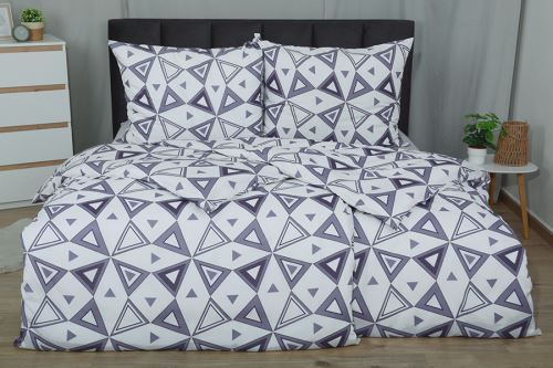 Pamut ágyneműhuzat BASIC 4 részes TRIA lila