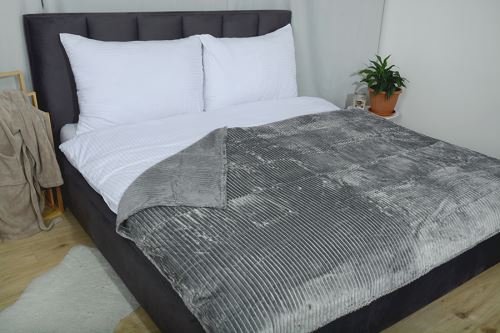Mikroflanel takaró ZORA sötétszürke 150x200 cm (1)