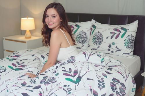 MUSZLIN mikroszálas ágyneműhuzat 4 részes SINA lilarózsaszín (7)