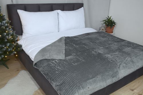 Mikroflanel takaró ZORA sötétszürke 150x200 cm (2)
