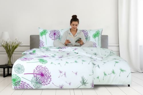 Ágyneműhuzat mikroszatén MALERA fehér