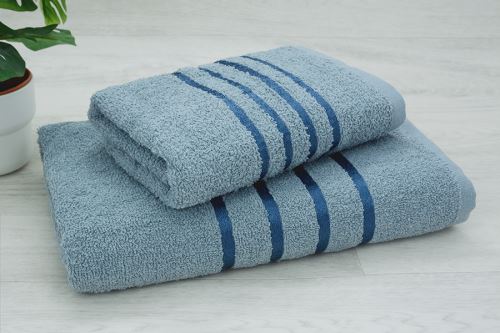 Törölköző és fürdőlepedő szett NARMI kék