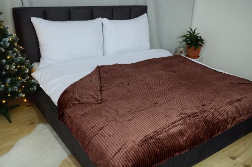 Mikroflanel takaró ZORA barna 150x200 cm (2)