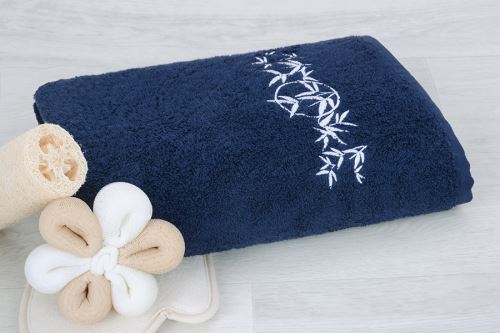 Fürdőlepedő LUNO sötétkék (2)