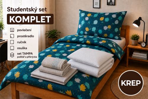 Diák szett KOMPLET TULIPA petrolkék
