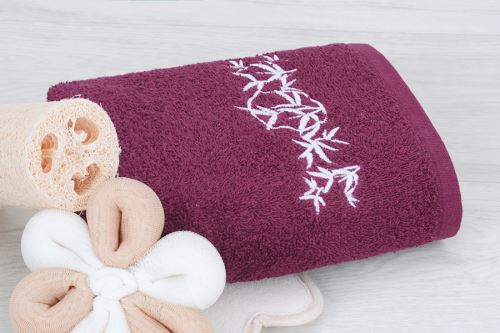 Törölköző LUNO borvörös (2)